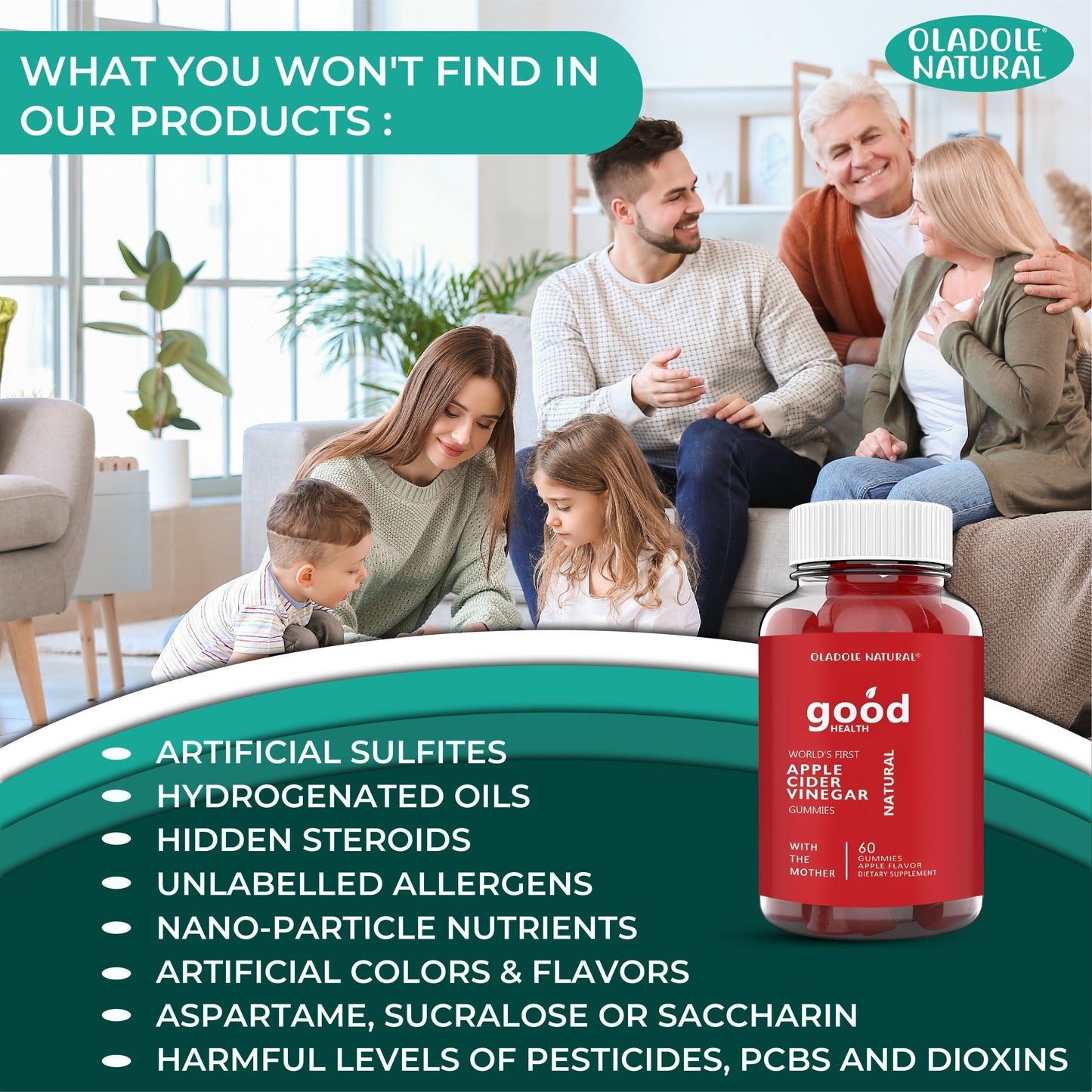 Apple Cider Vinegar Gummy Apple Flavour 60 Gummies