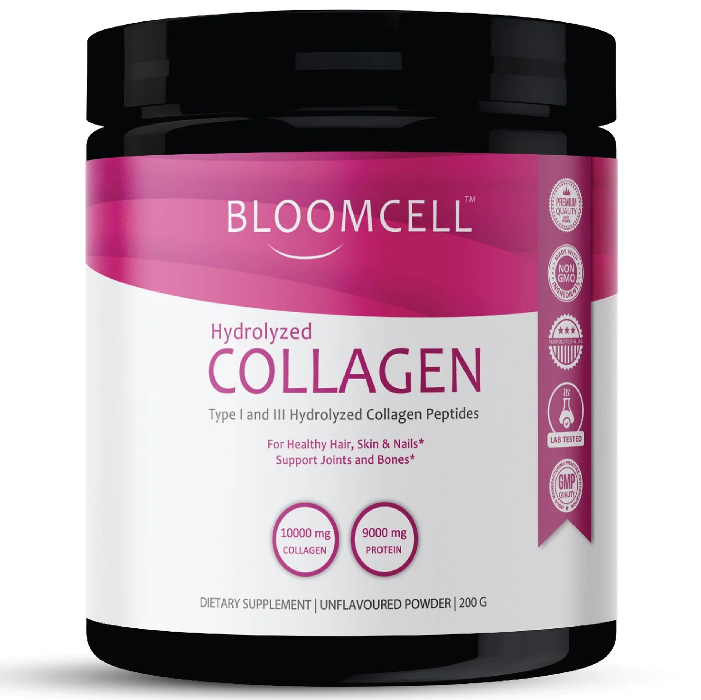Bloomcell Bovine Collagen Powder- 200g (Unflavored)