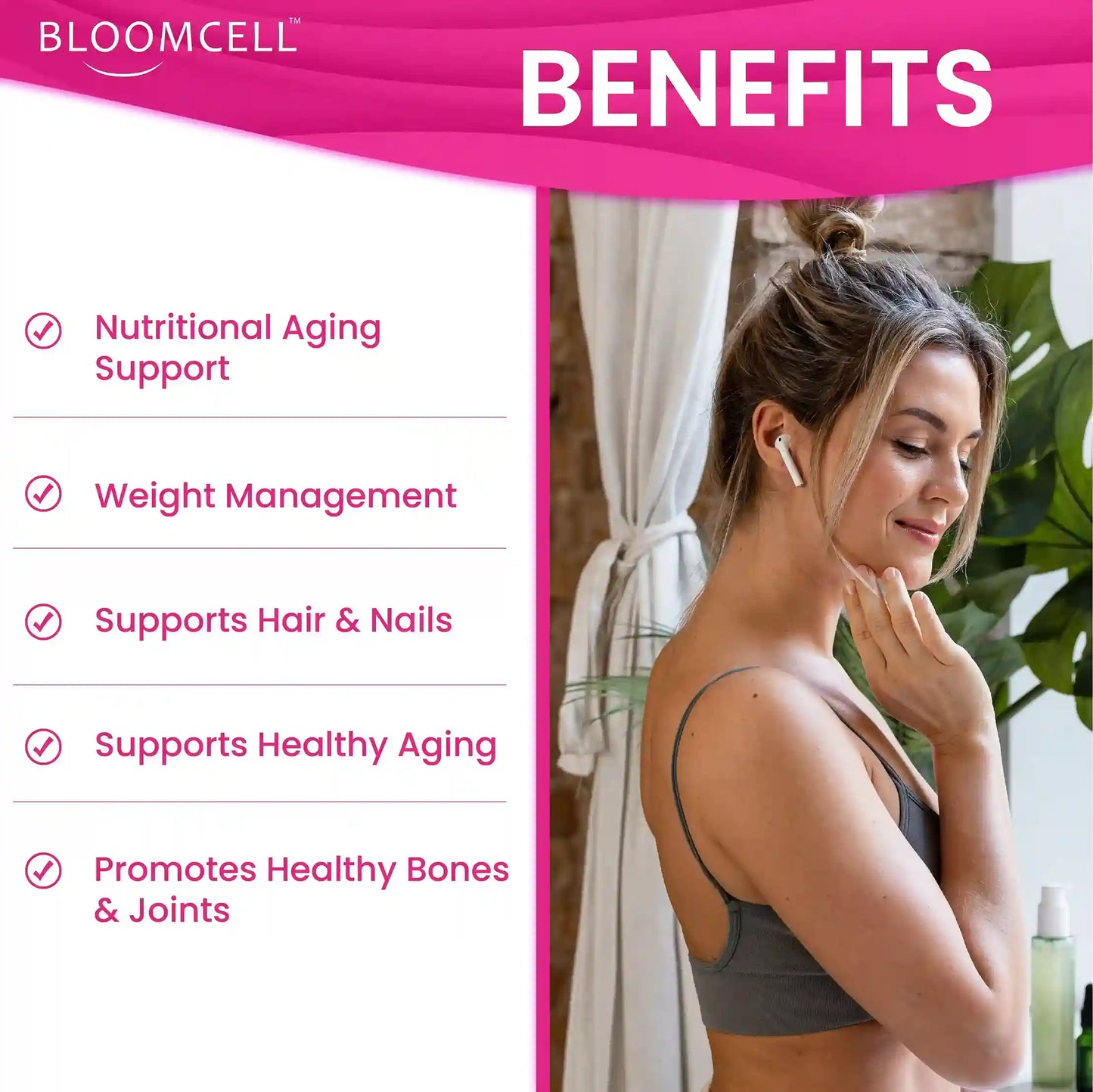 Bloomcell Bovine Collagen Powder- 200g (Unflavored)
