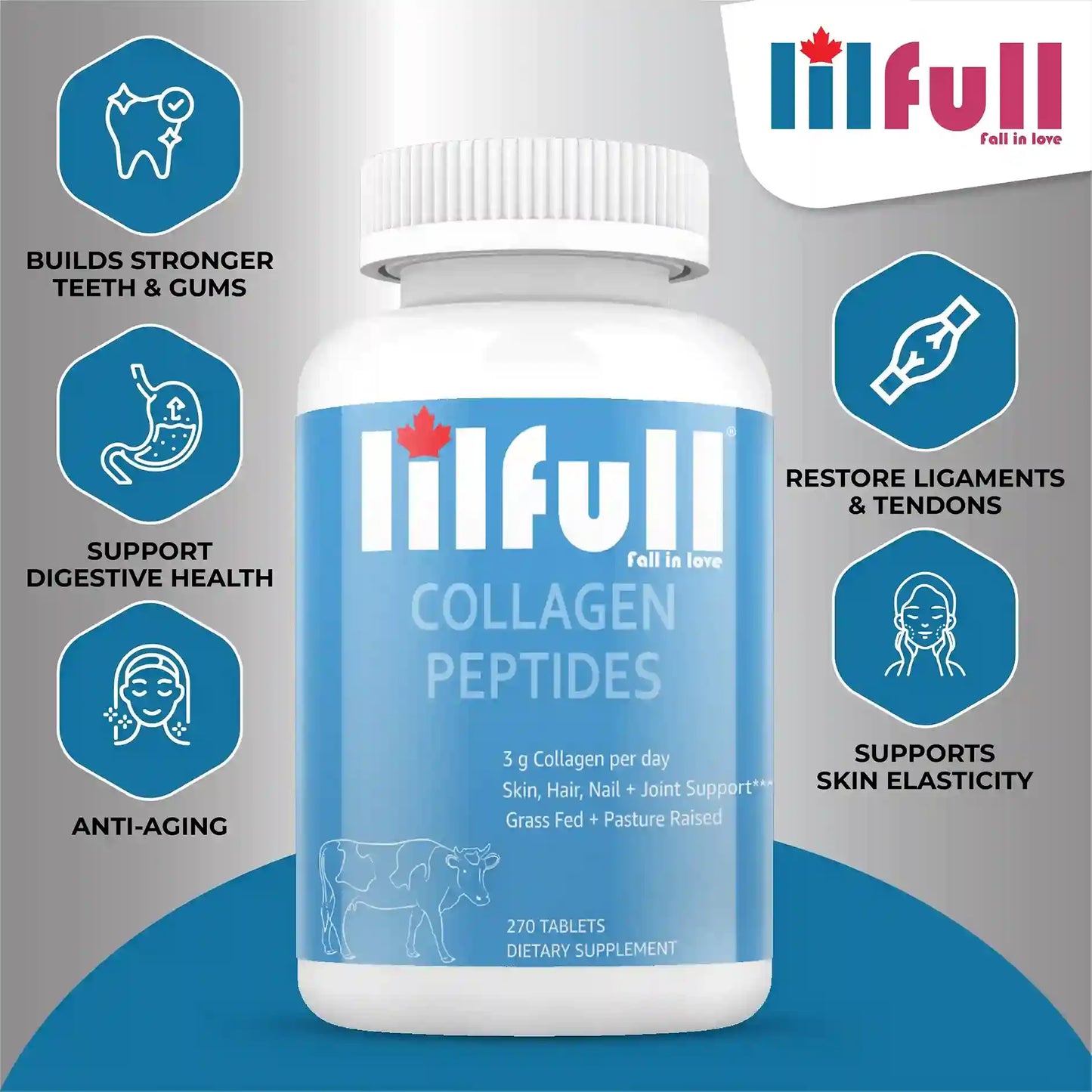 Lilfull Collagen Peptides - 270 Tablets