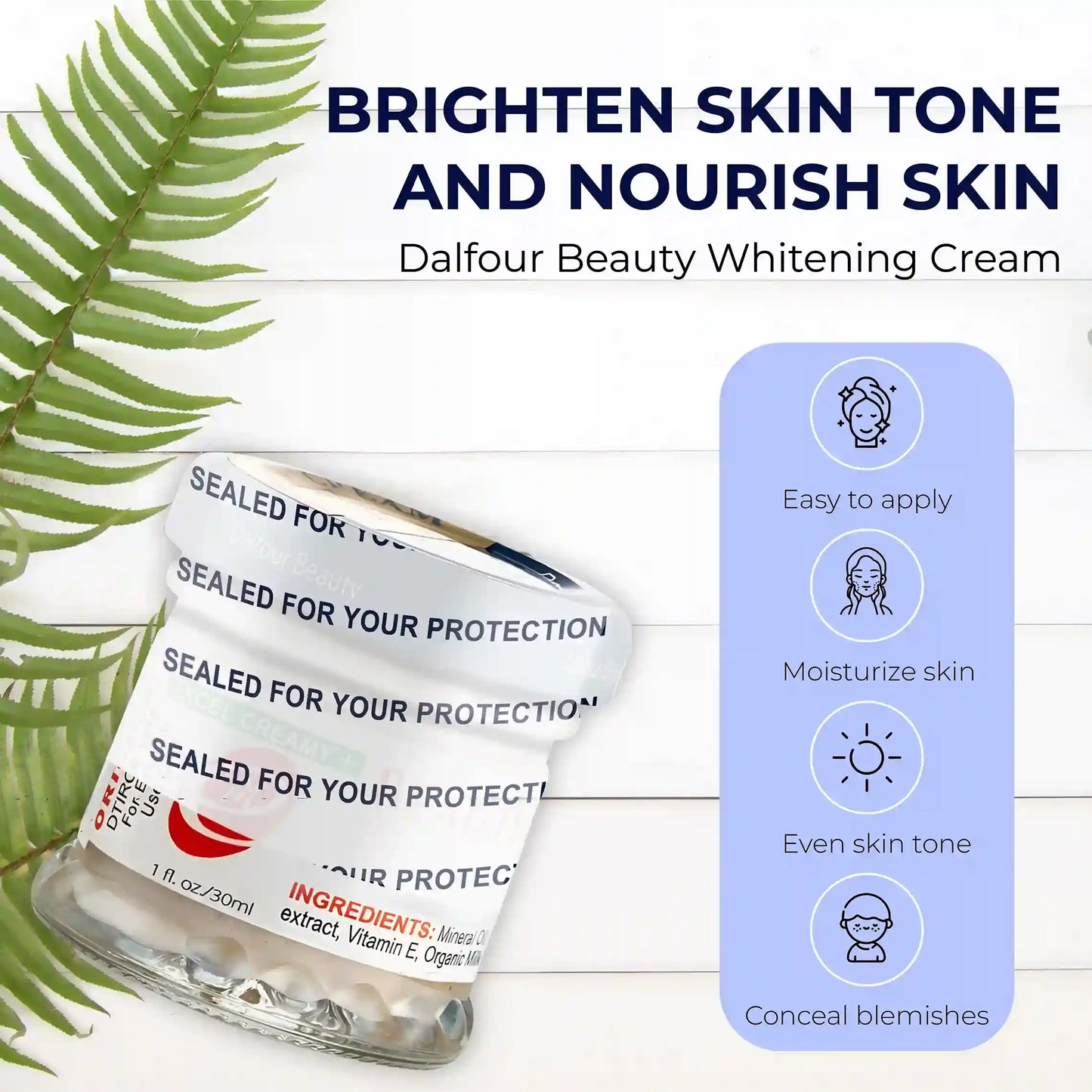 Dalfour Beauty Whitening Cream- 50g for UAE Luxury