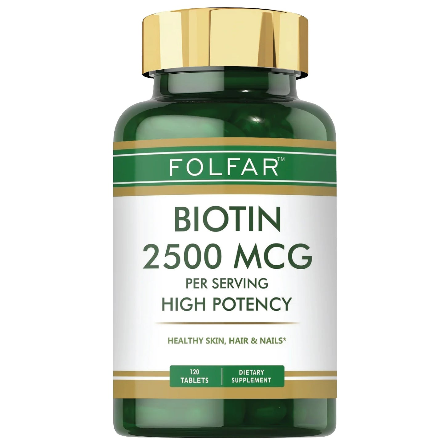 Folfar Biotin 2500mcg - 120 Tablets