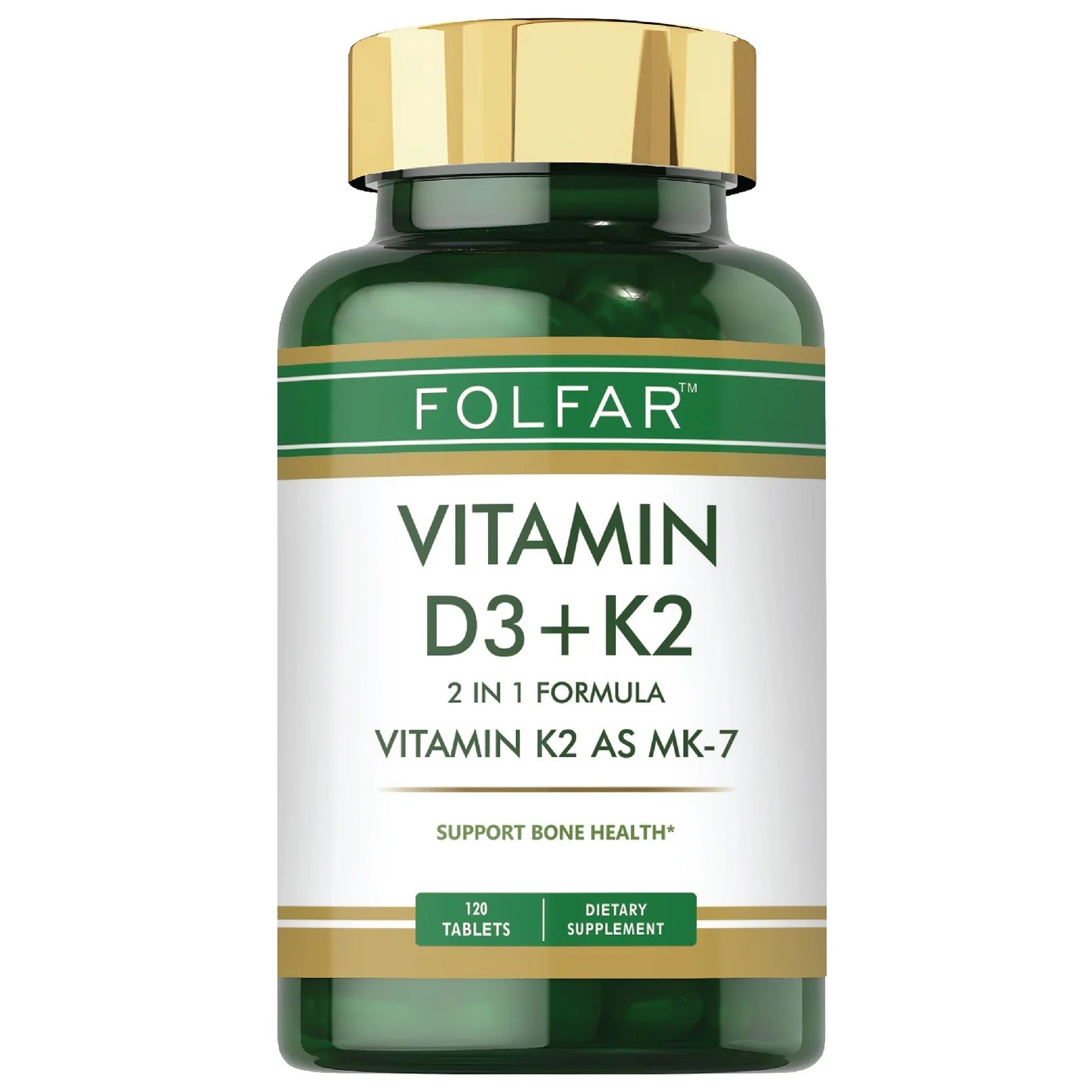Folfar Vitamin D3 4000 IU + K2- 120 Tablets