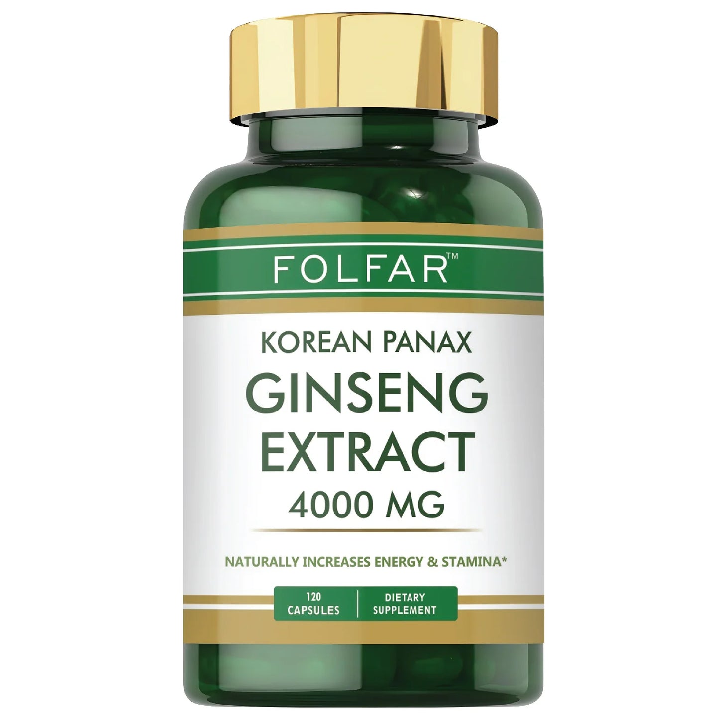 Folfar Korean Panax Ginseng Extract - 120 Capsules