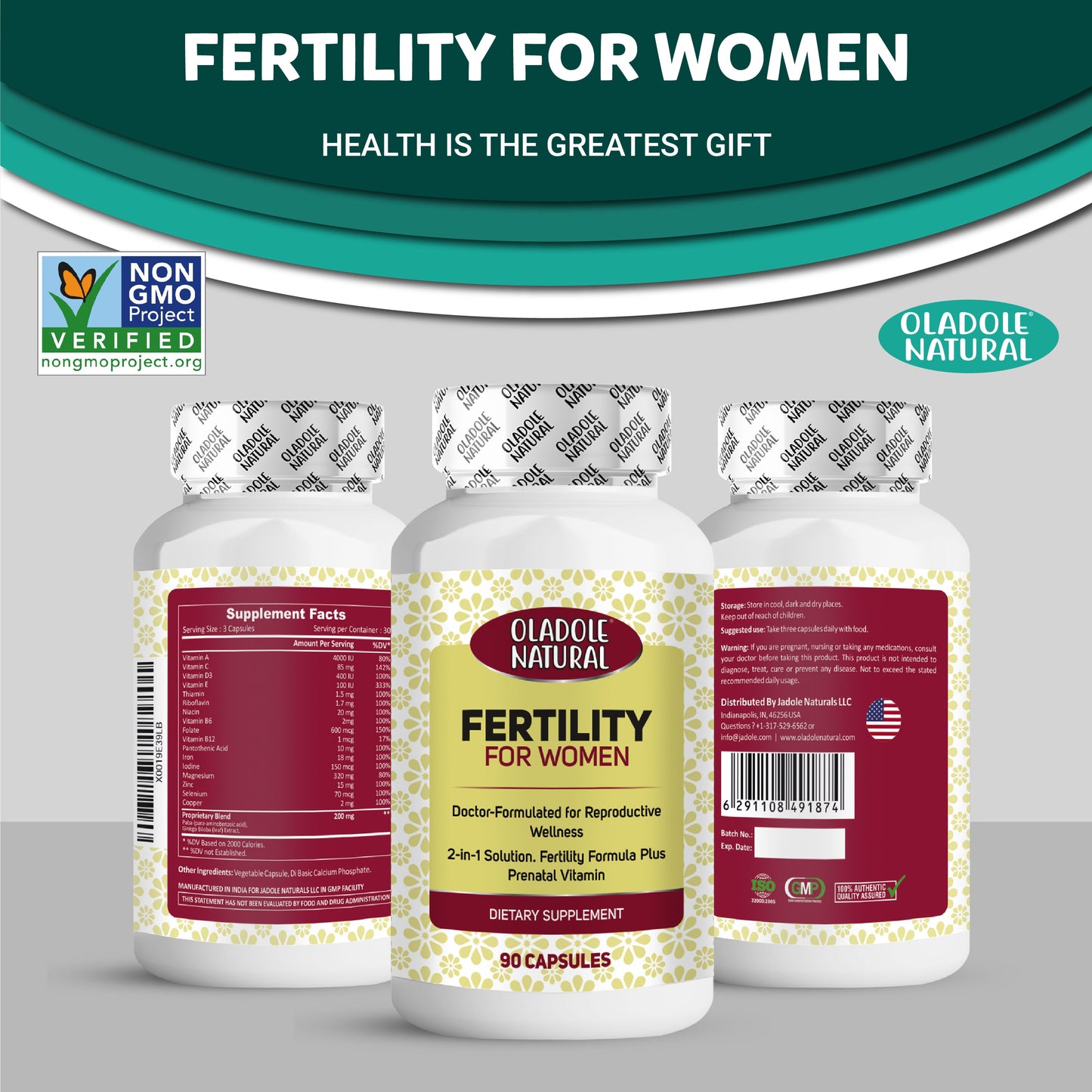 Fertility Prenatal Vitamins 90 Capsules