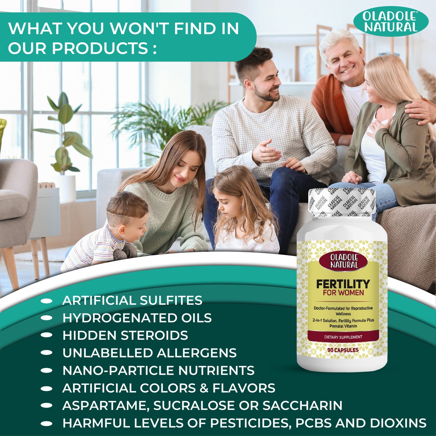 Fertility Prenatal Vitamins 90 Capsules