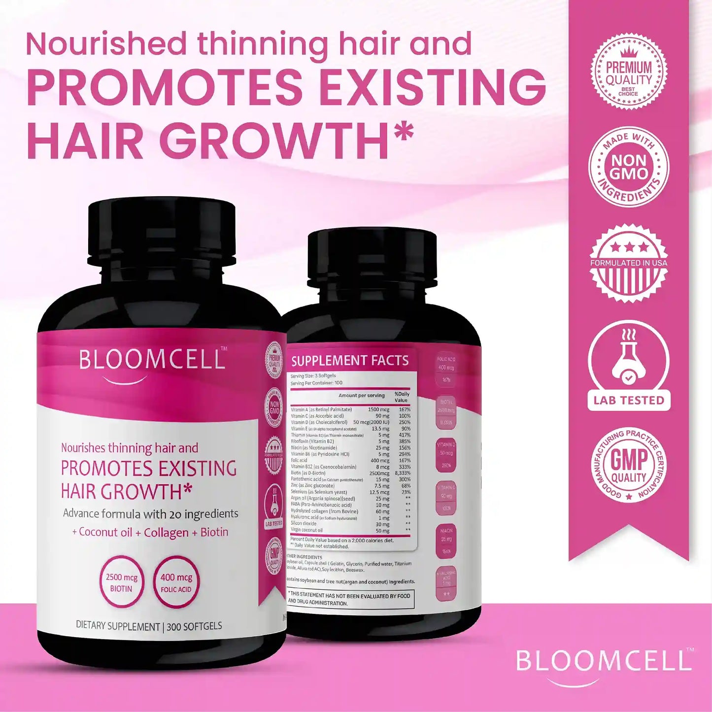 Bloomcell Hair, Skin & Nail- 300 Softgels