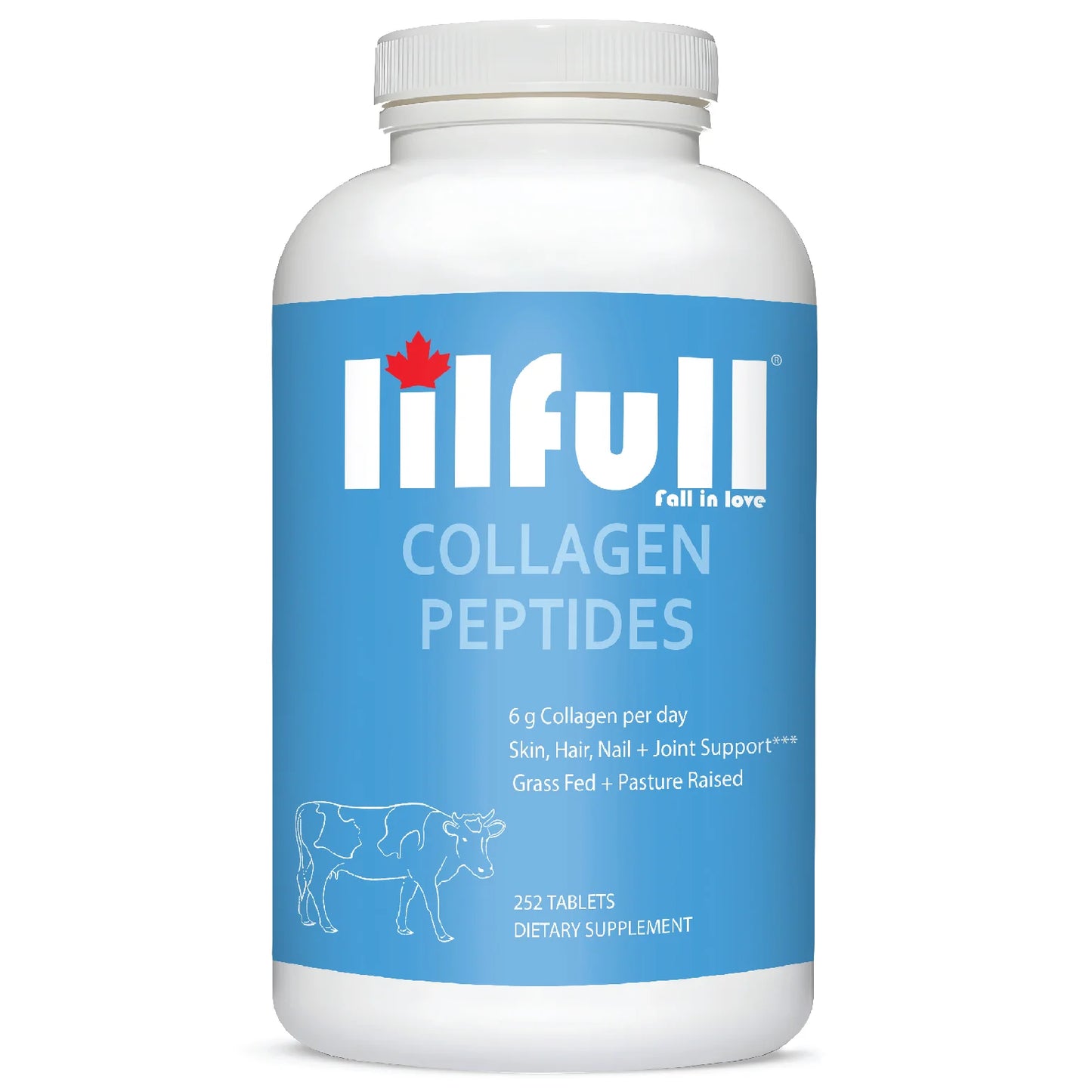 Lilfull Hydrolyzed Bovine Collagen Peptides 6g, 252 Tablets