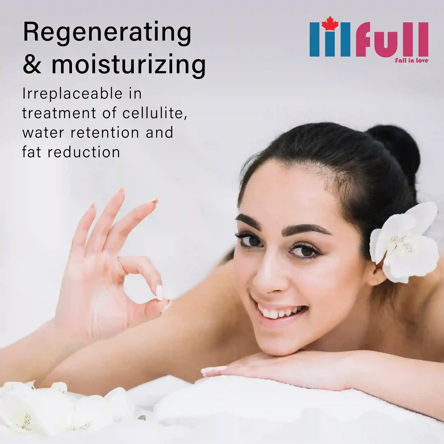 Lilfull Cellulite Massage Oil, Hot Cream & Brush Massager Set