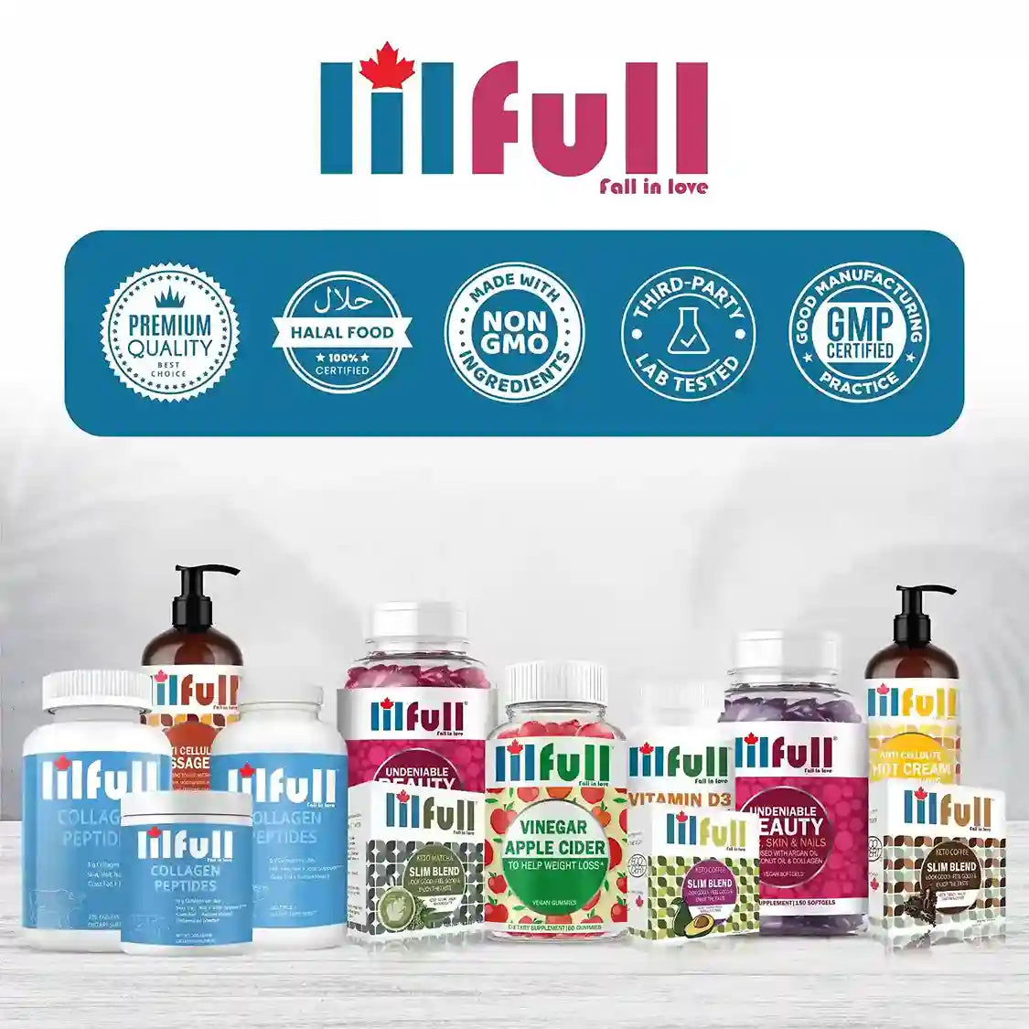 Lilfull Hydrolyzed Bovine Collagen Peptides 6g, 252 Tablets
