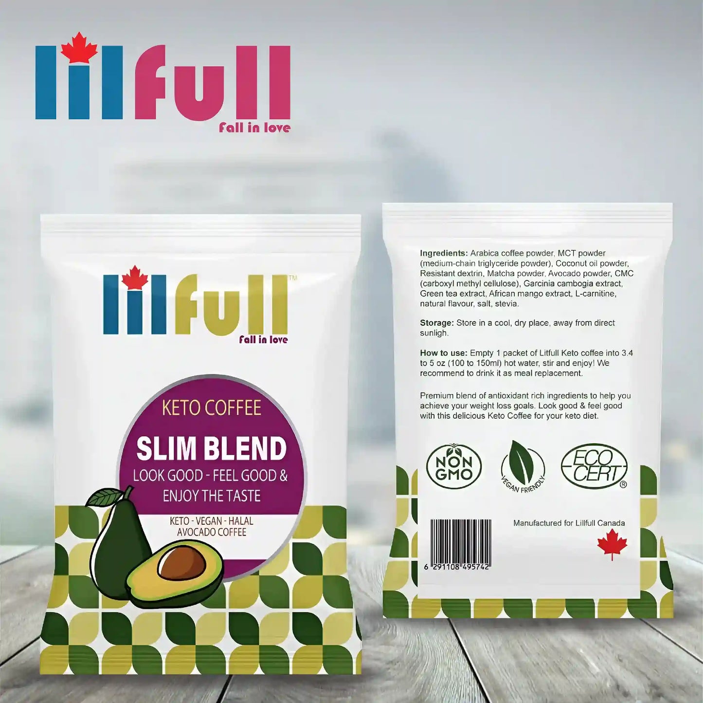 Lilfull Keto Coffee Avocado flavor- 10 packets