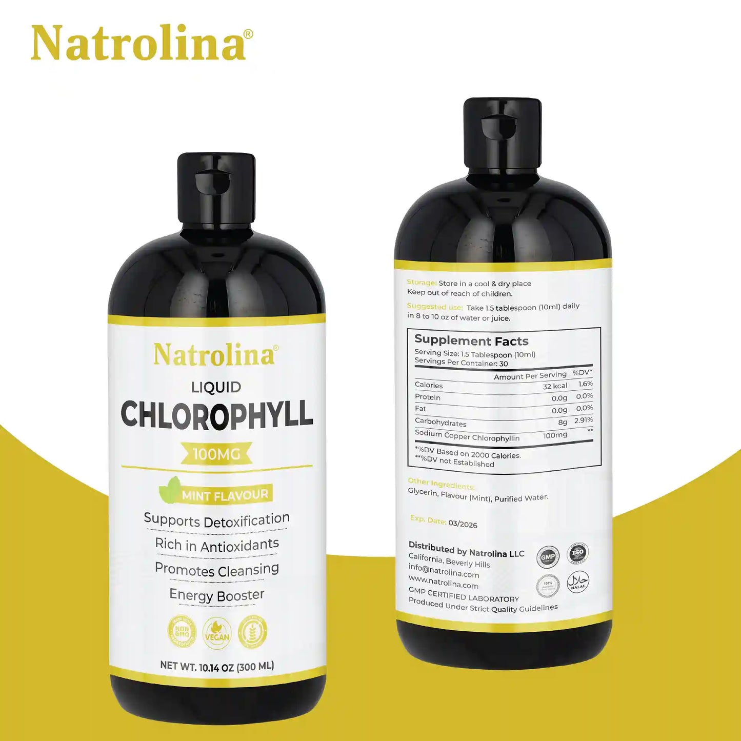 Natrolina Liquid Chlorophyll 300ml – Mint Flavor