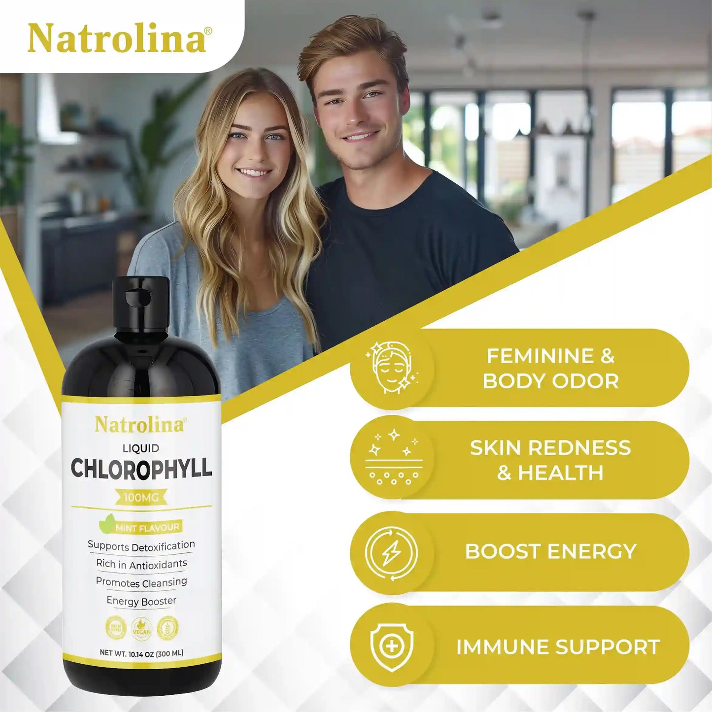 Natrolina Liquid Chlorophyll 300ml – Mint Flavor