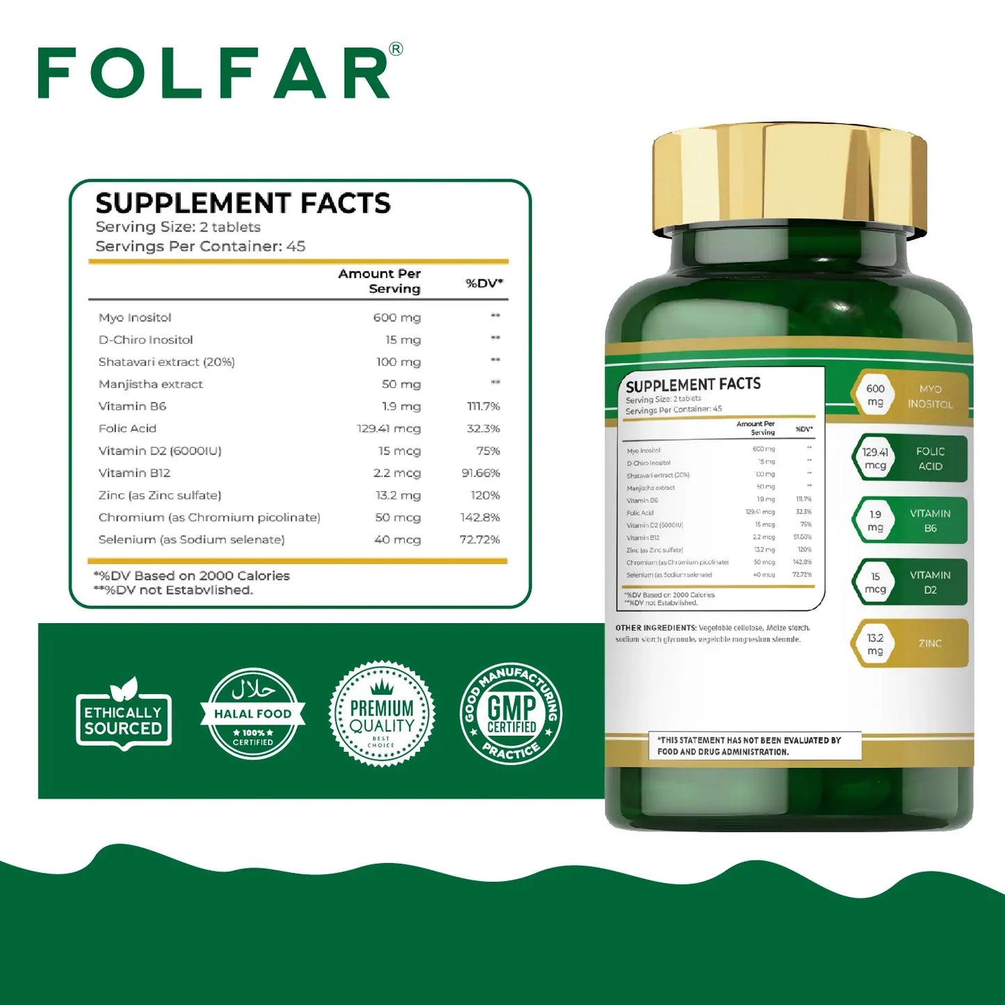 Folfar Myo & D-Chiro -Inositol (40:1 Ratio)