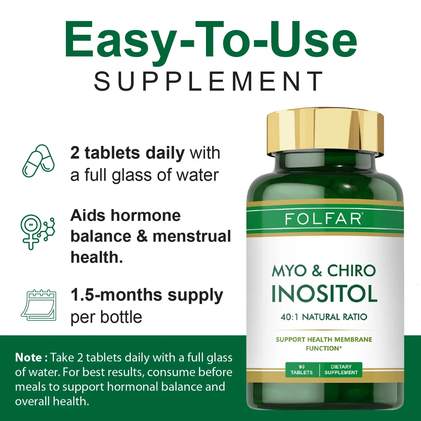 Folfar Myo & D-Chiro -Inositol (40:1 Ratio)
