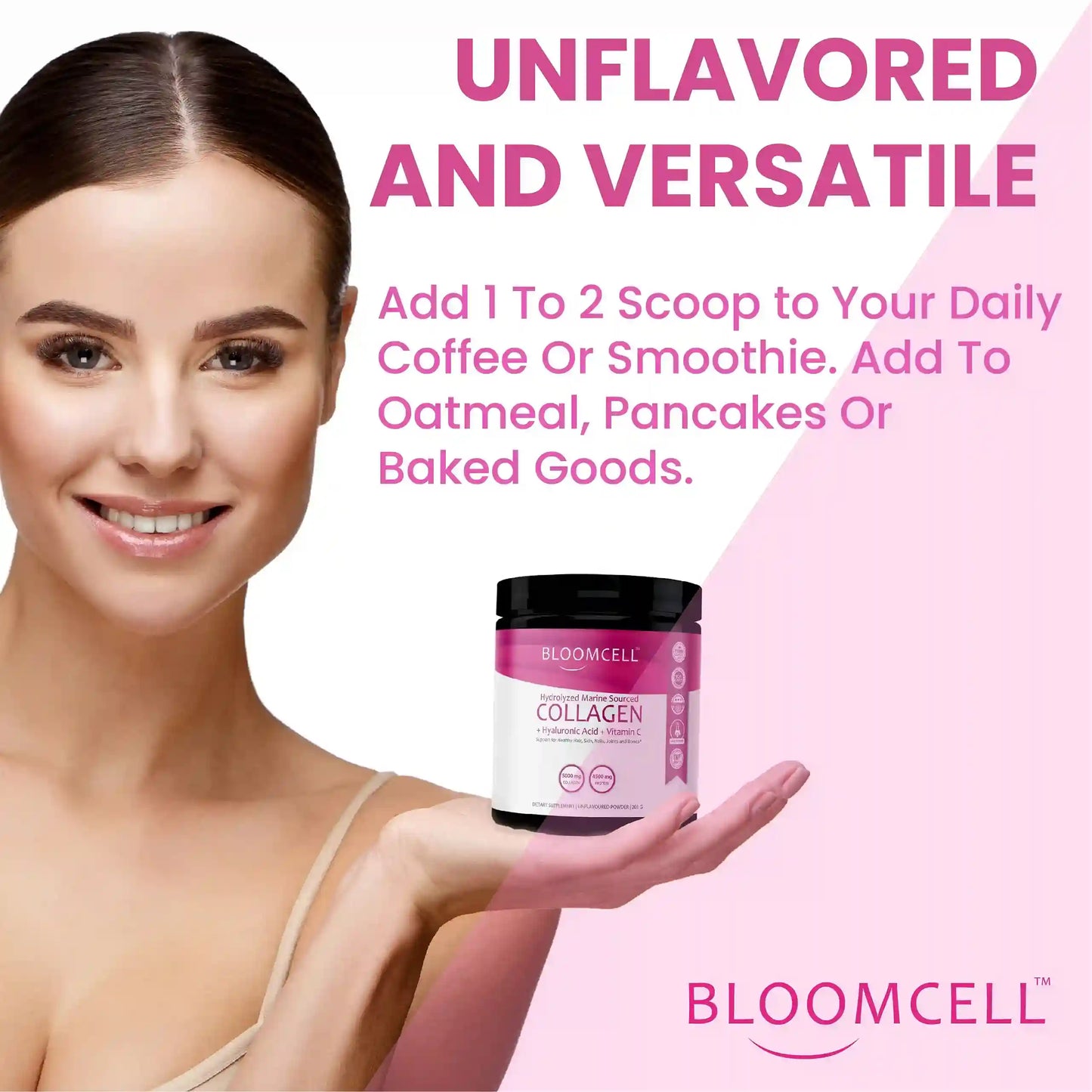 Bloomcell Marine Collagen Powder- 201g (Unflavored)