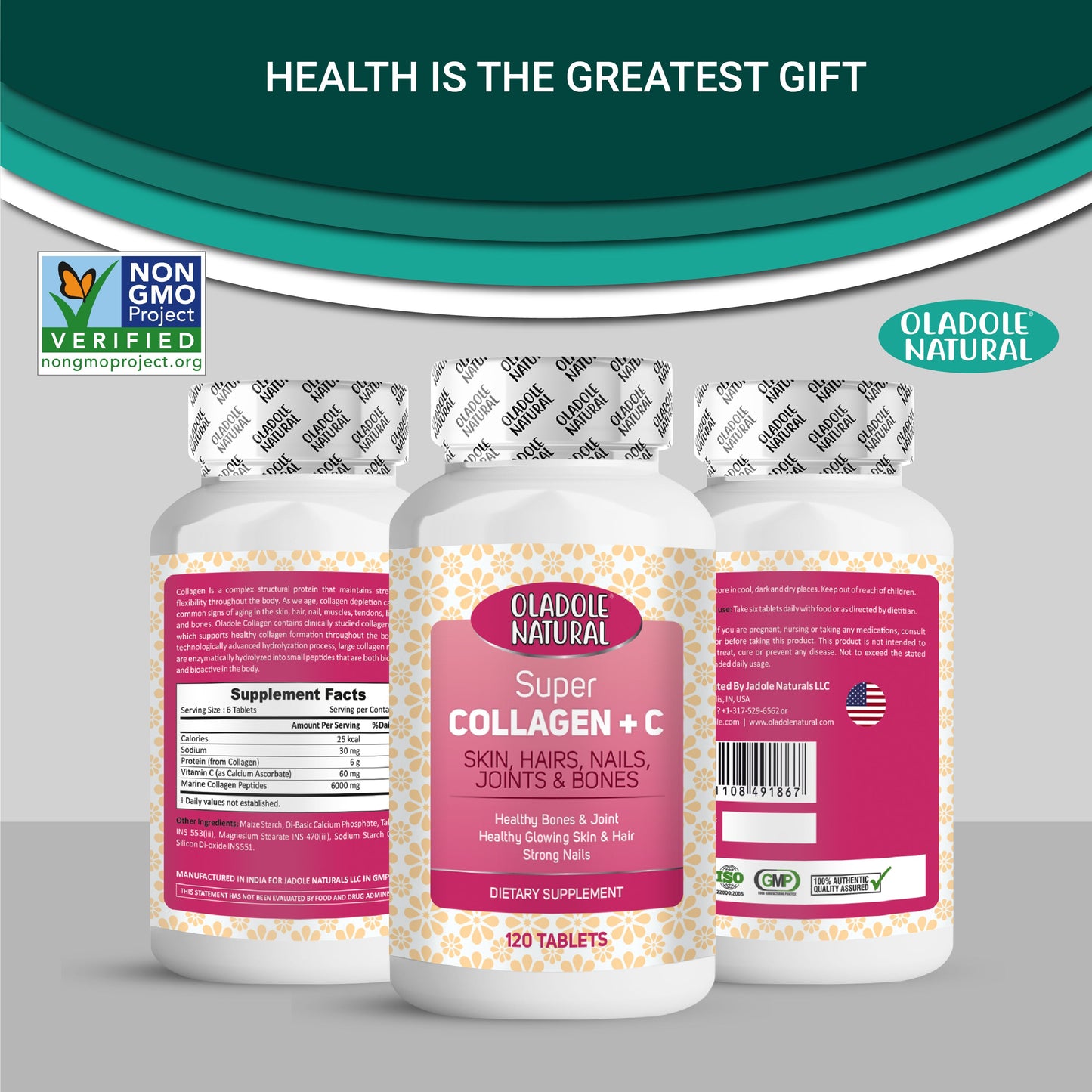 Super Collagen with Vitamin C 6000mg 120 Tablets