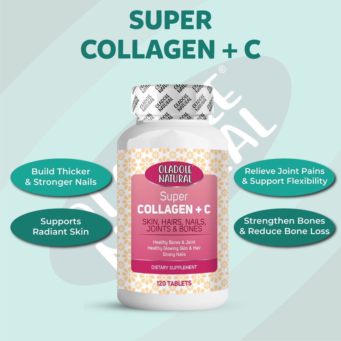 Super Collagen with Vitamin C 6000mg 120 Tablets