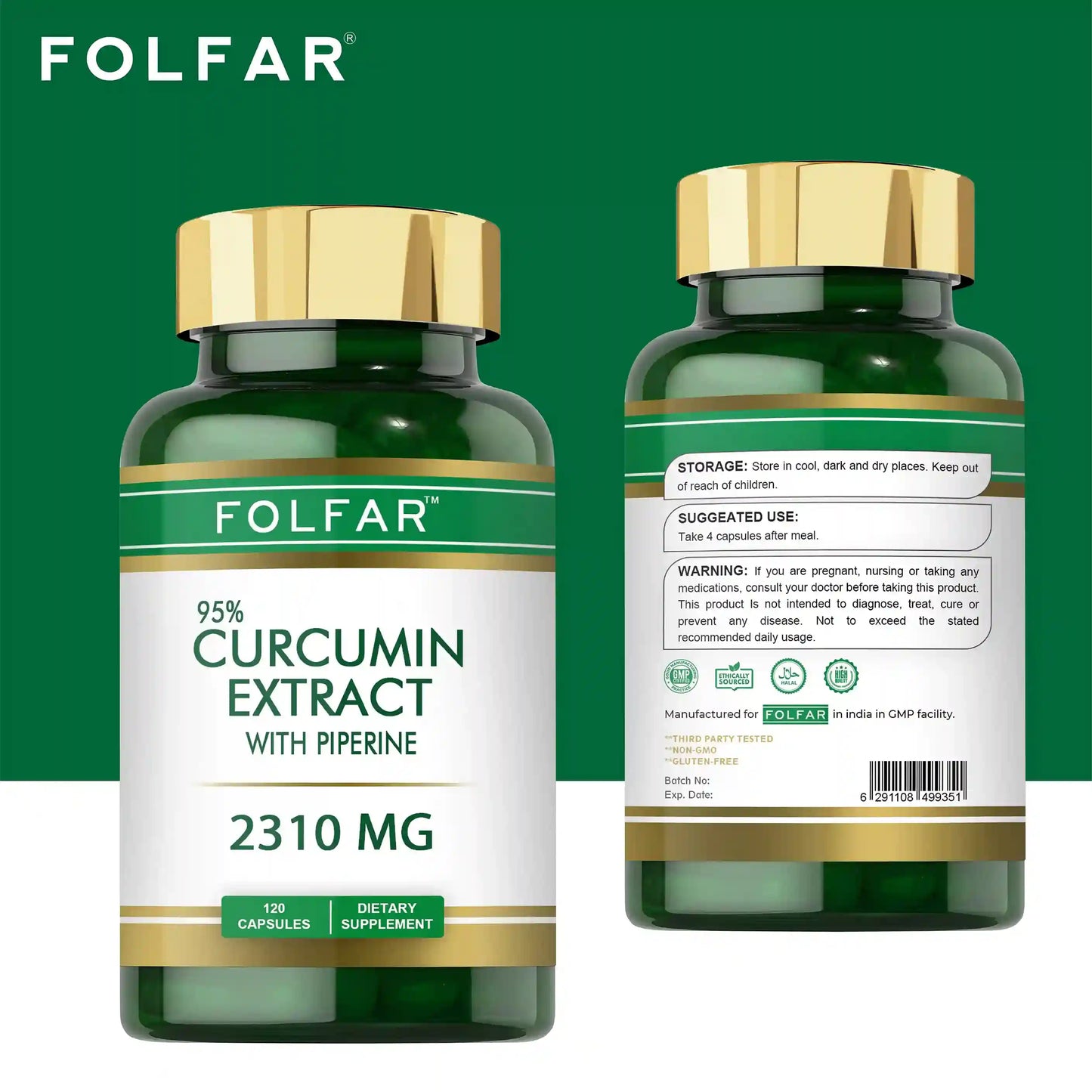 Folfar 95% Curcumin Extract - 2310mg