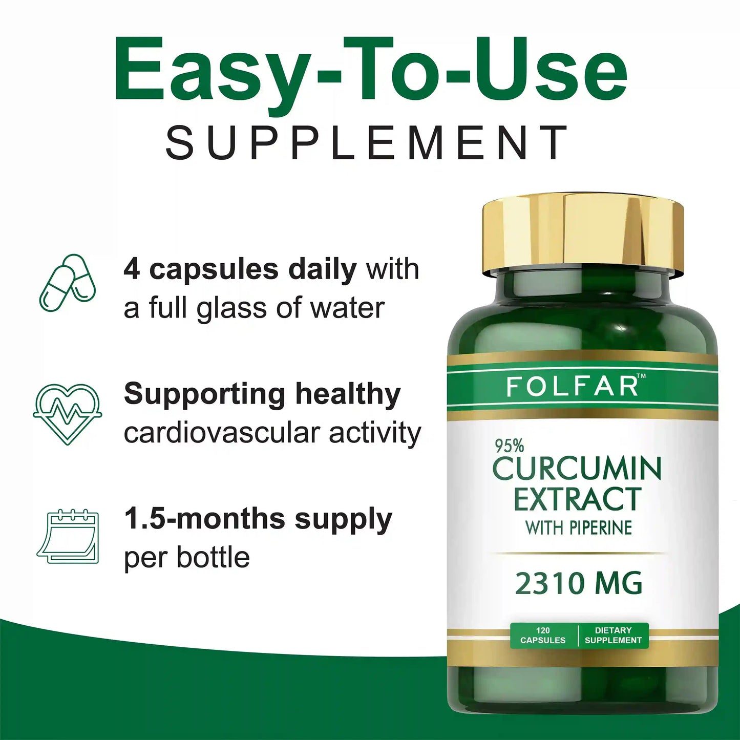 Folfar 95% Curcumin Extract - 2310mg