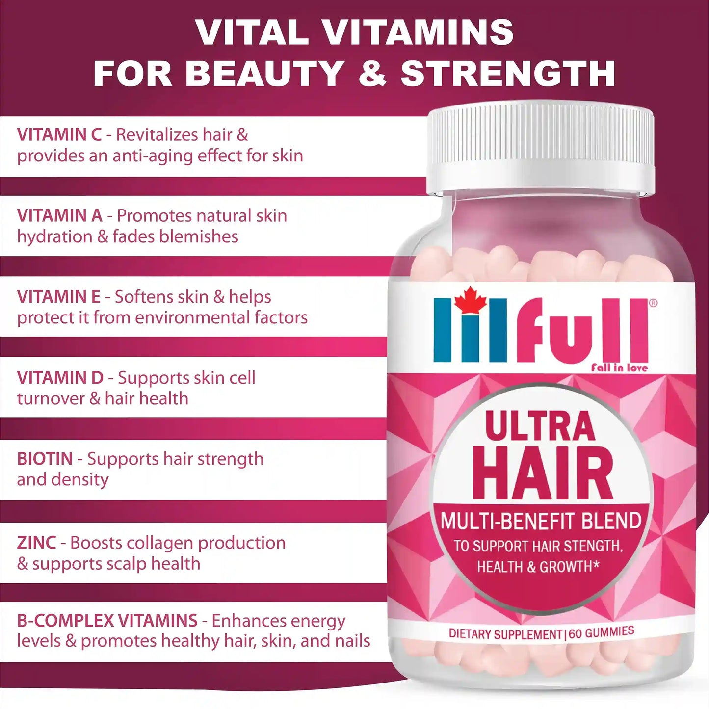 Lilfull Ultra Hair Vitamins with Biotin