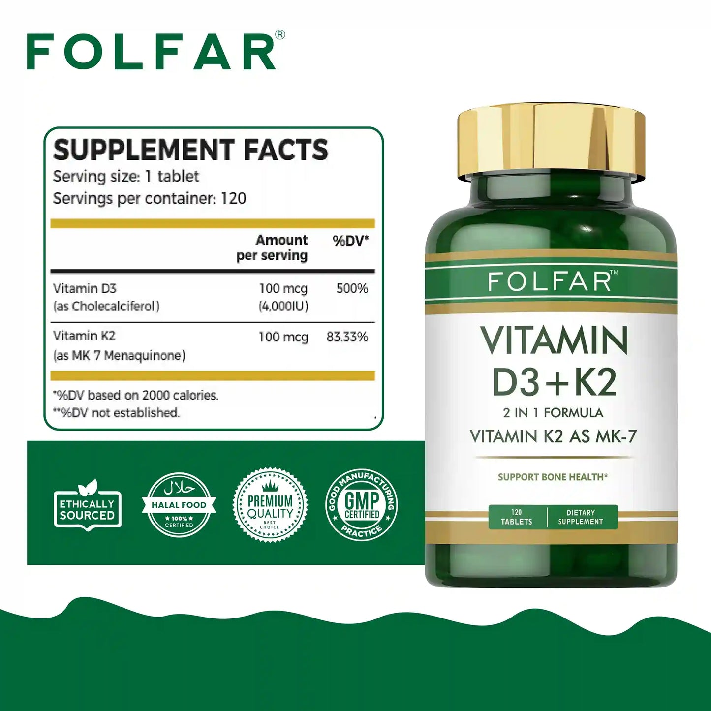 Vitamin D3 4000 IU + K2