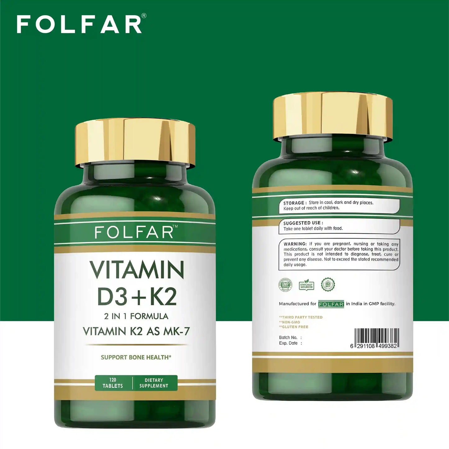 Vitamin D3 4000 IU + K2 2