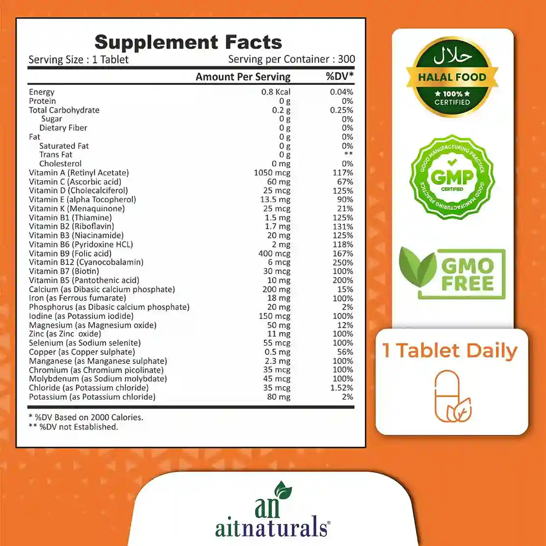 Women and Men Multivitamin-300 Tablets
