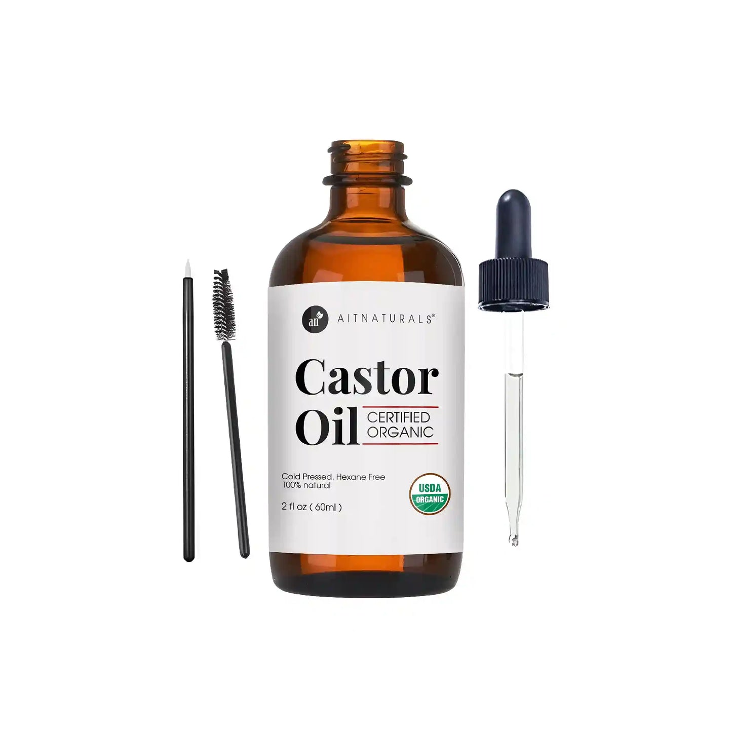 Aitnaturals Organic Castor Oil 60ml