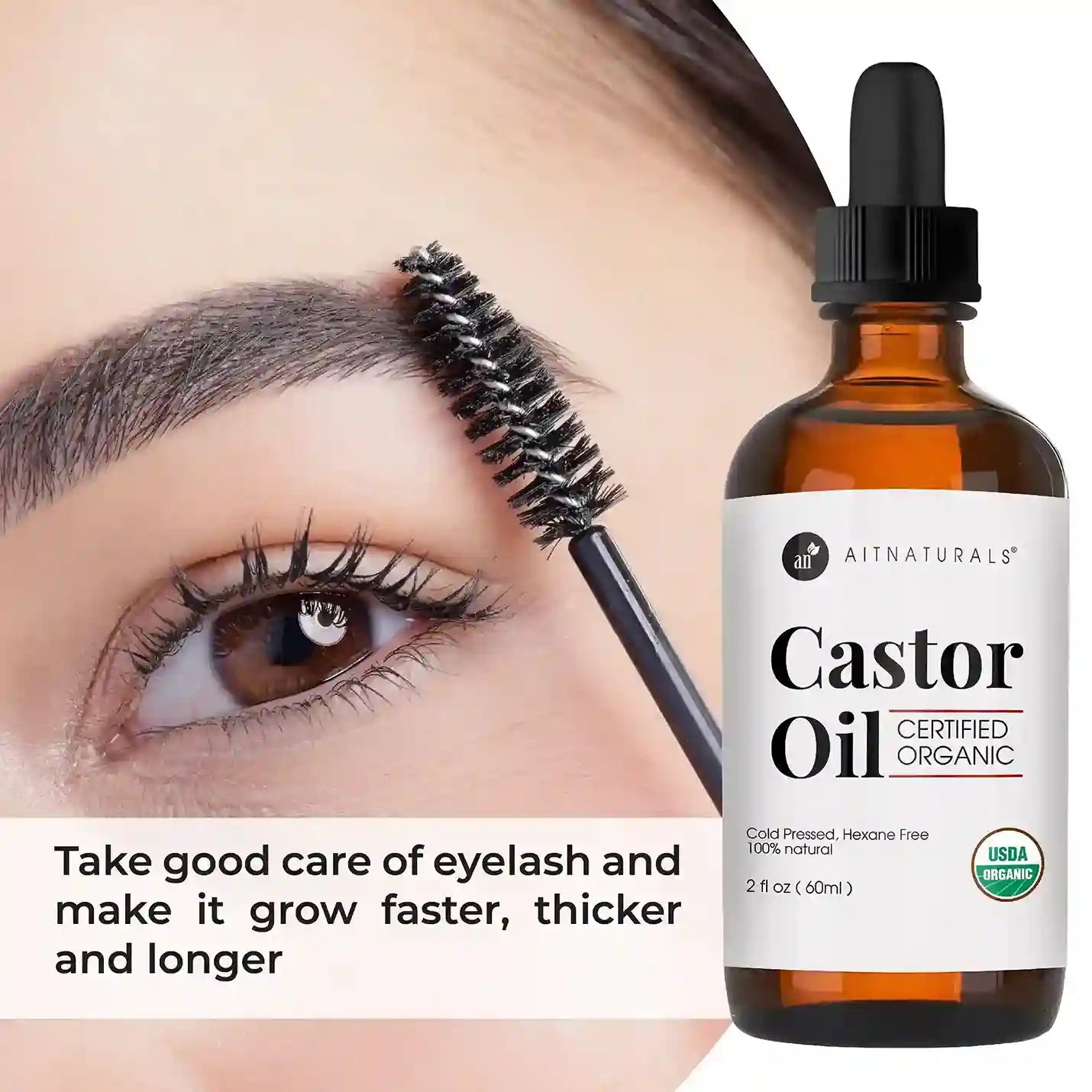 Aitnaturals Organic Castor Oil 60ml