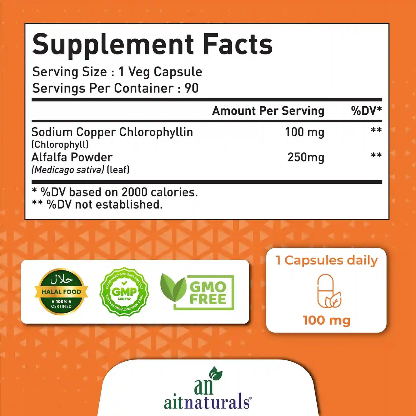 Chlorophyll - 100 mg (90 Capsules)