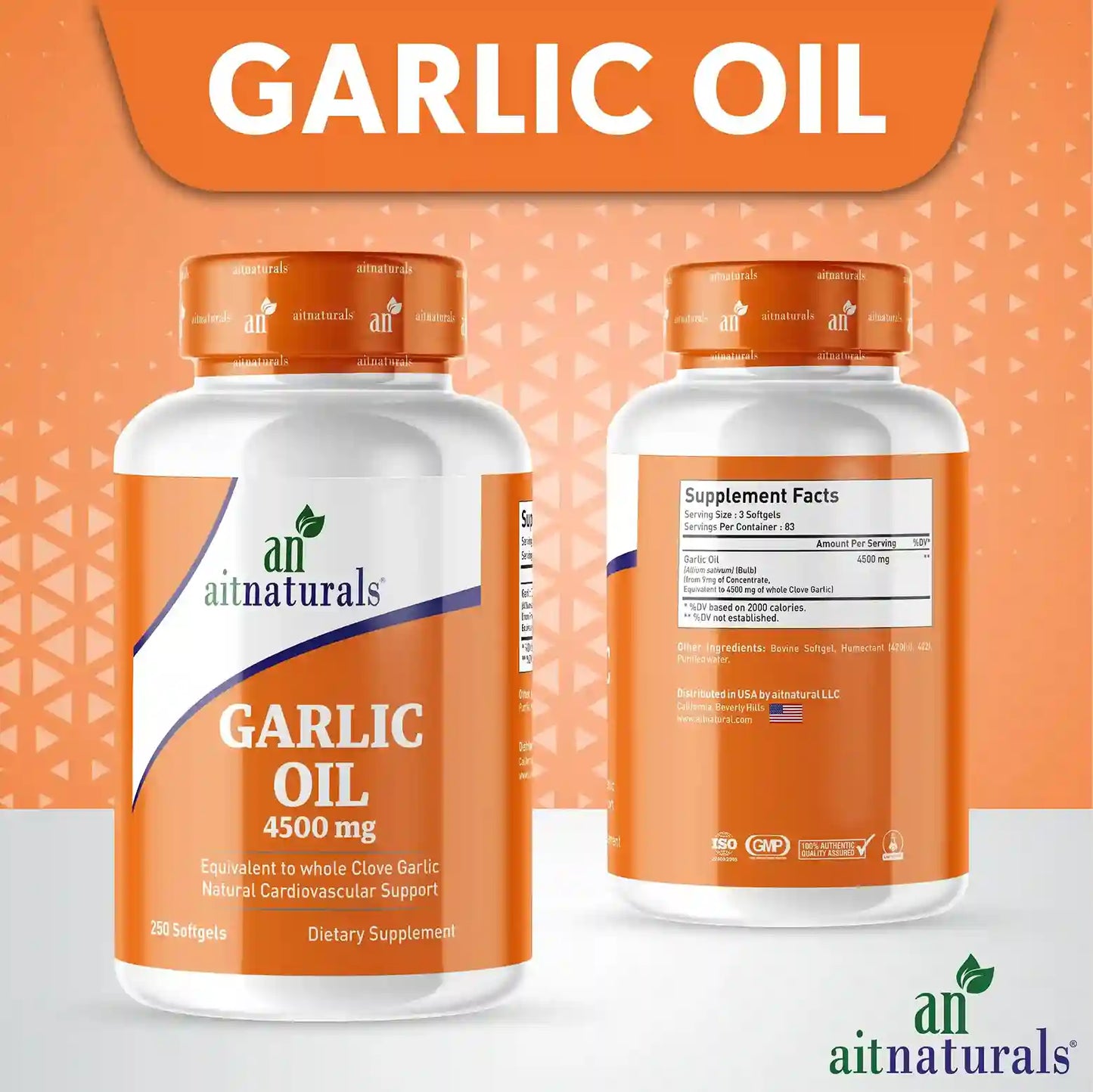 Garlic Oil - 4500 mg (250 Softgels)