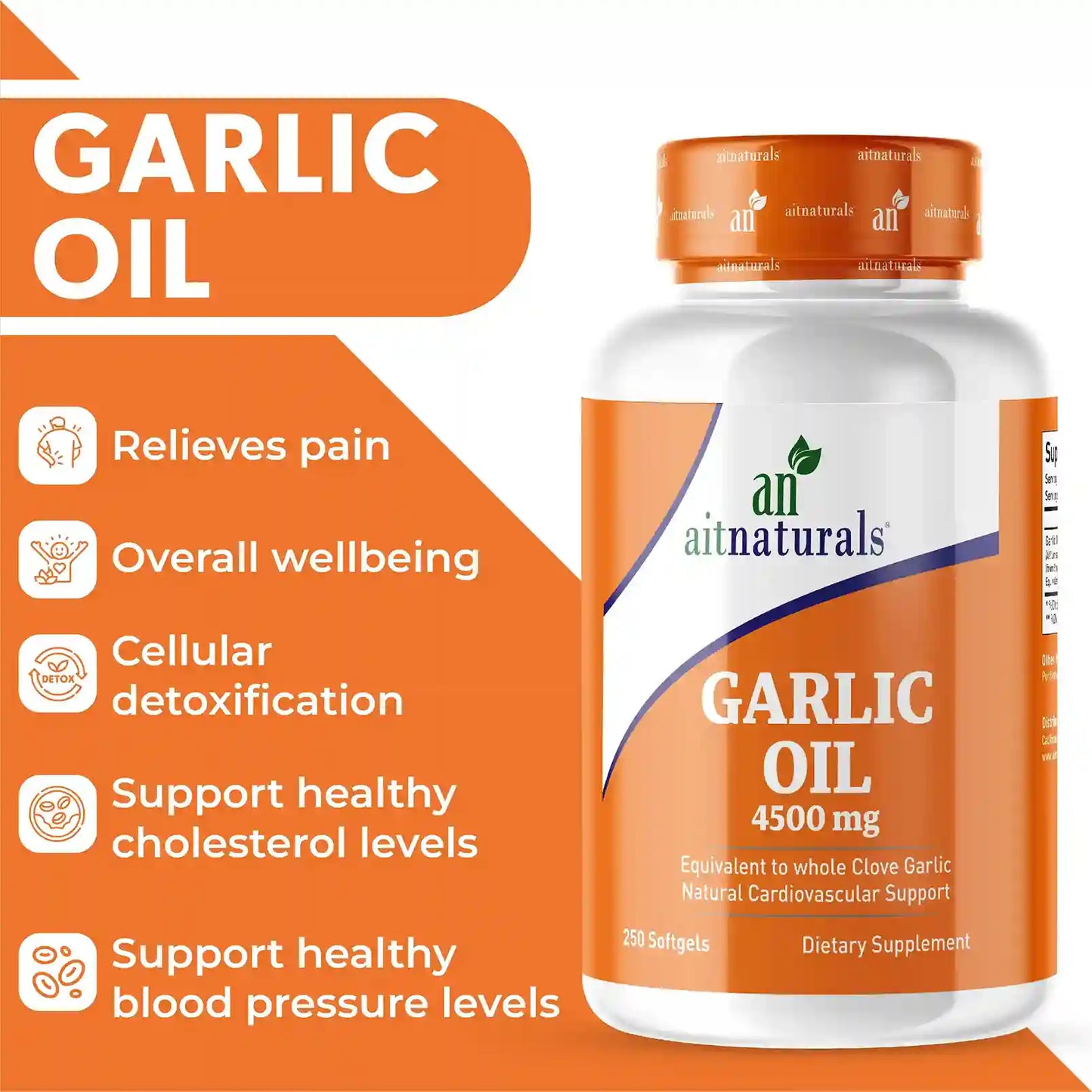 Garlic Oil - 4500 mg (250 Softgels)