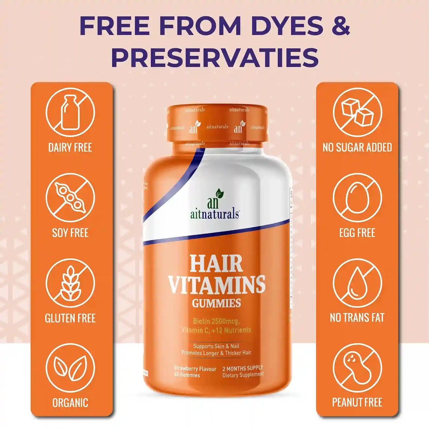 Hair Vitamin Gummies-Strawberry