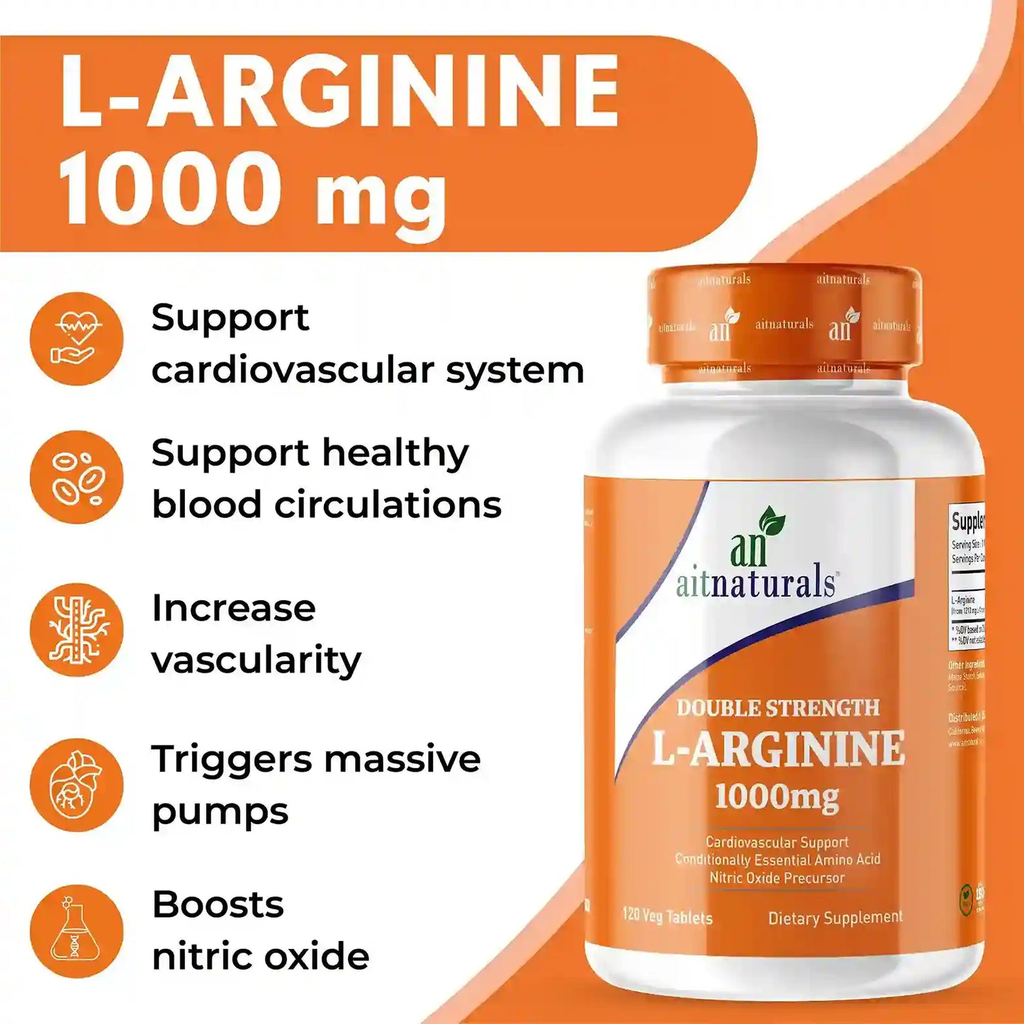Double Strength L-Arginine - 1000 mg