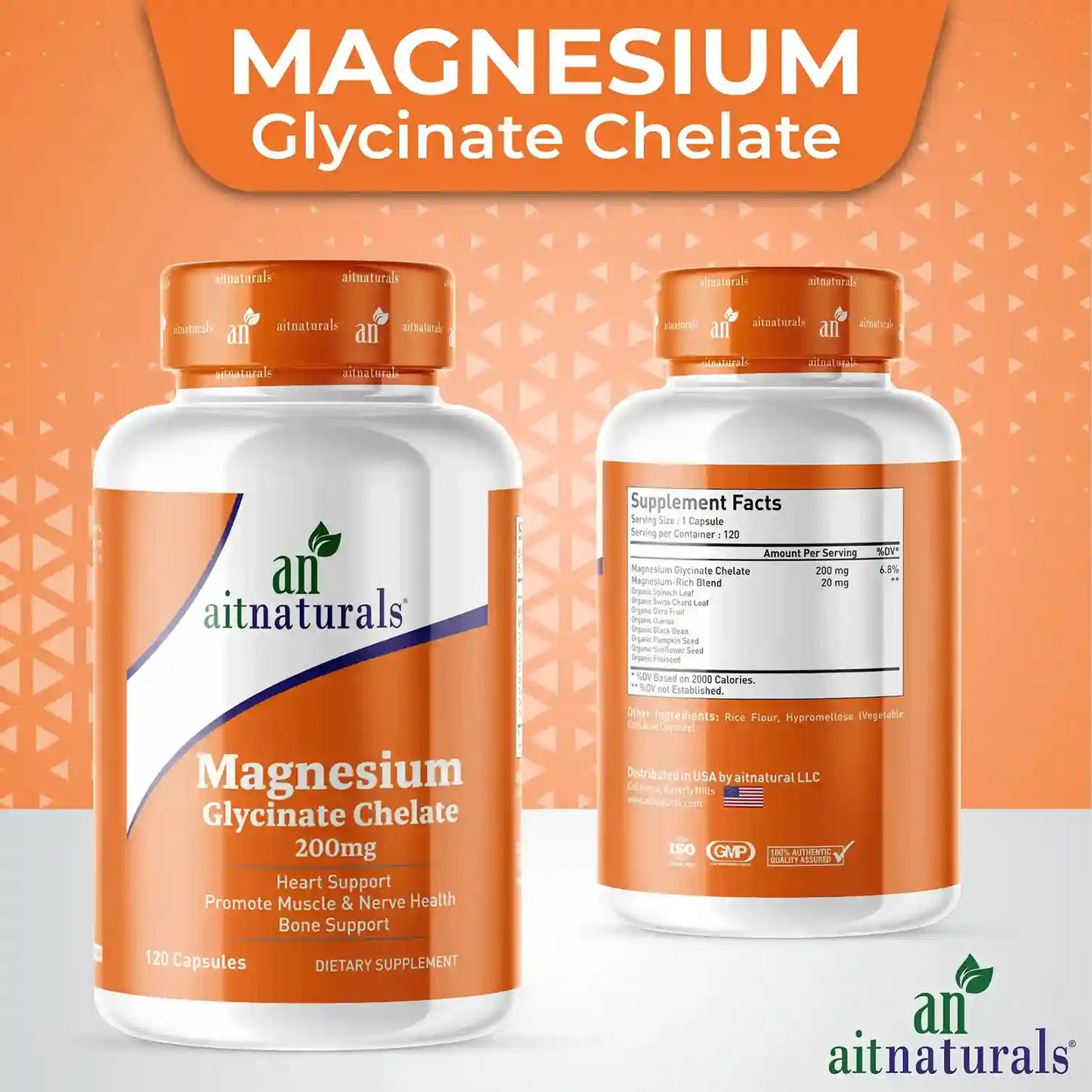Magnesium Glycinate Chelate - 120 Capsules