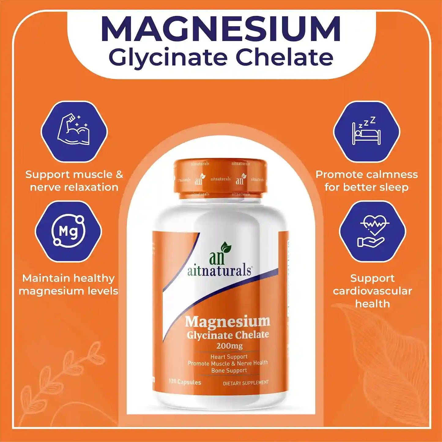 Magnesium Glycinate Chelate - 120 Capsules