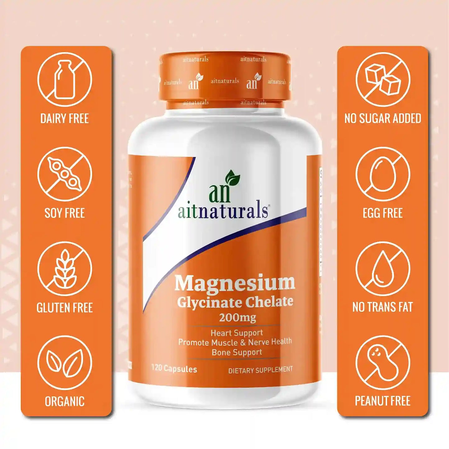 Magnesium Glycinate Chelate - 120 Capsules