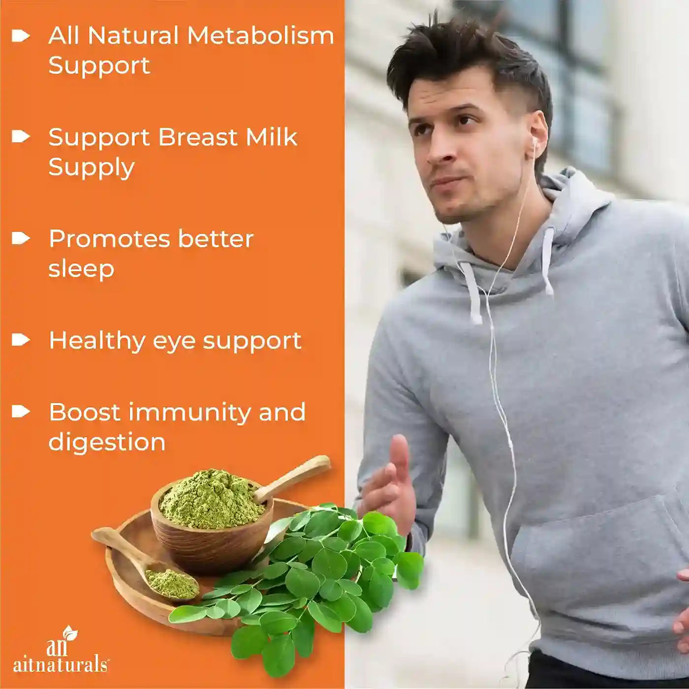 Organic Moringa - 500 mg (120 Capsules)