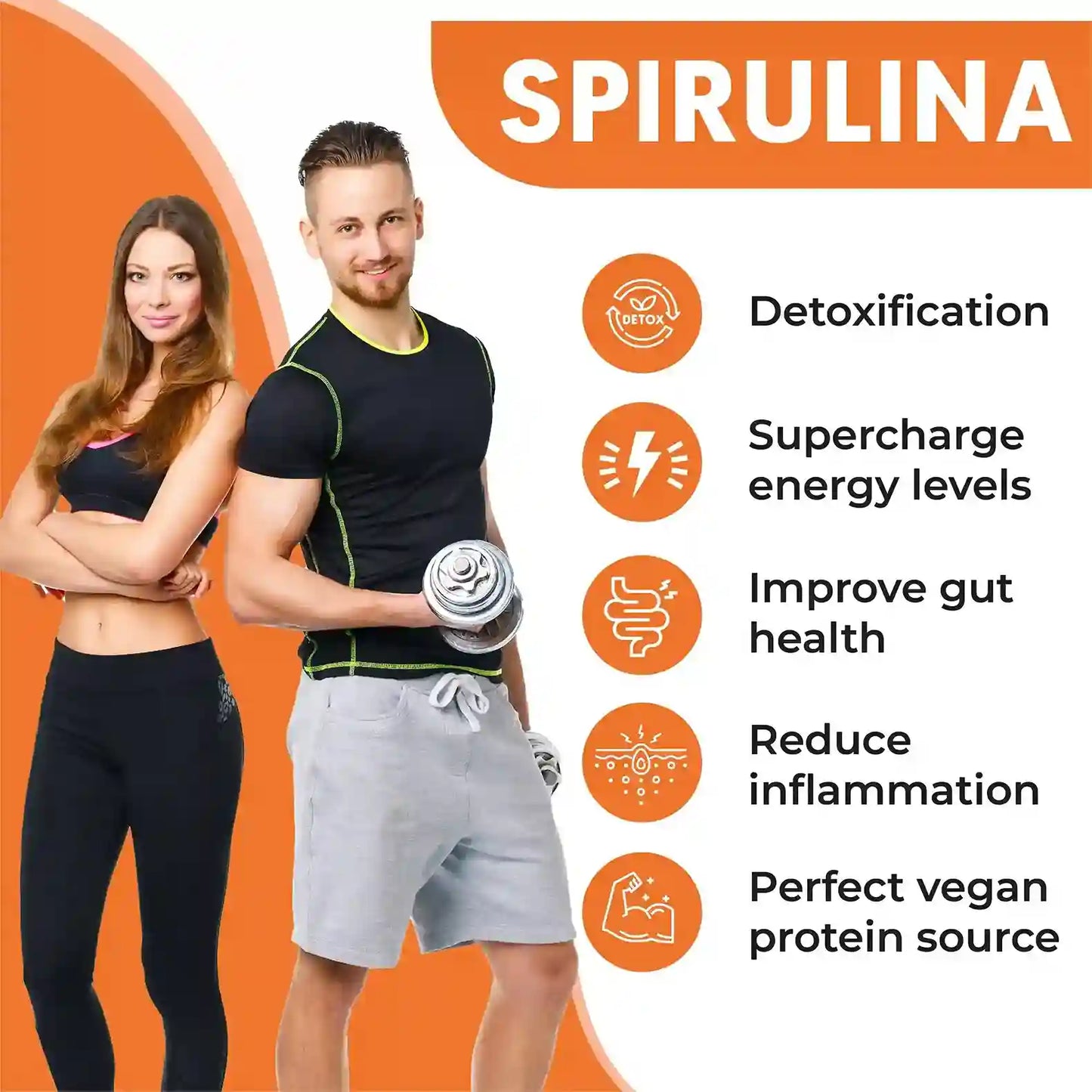 Organic Spirulina - 1000 mg (120 Capsules)