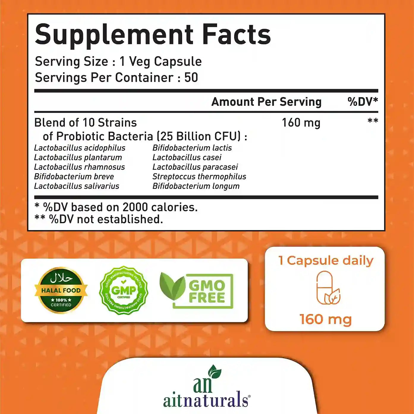 Probiotic 10-25 Billion (50 Capsules)