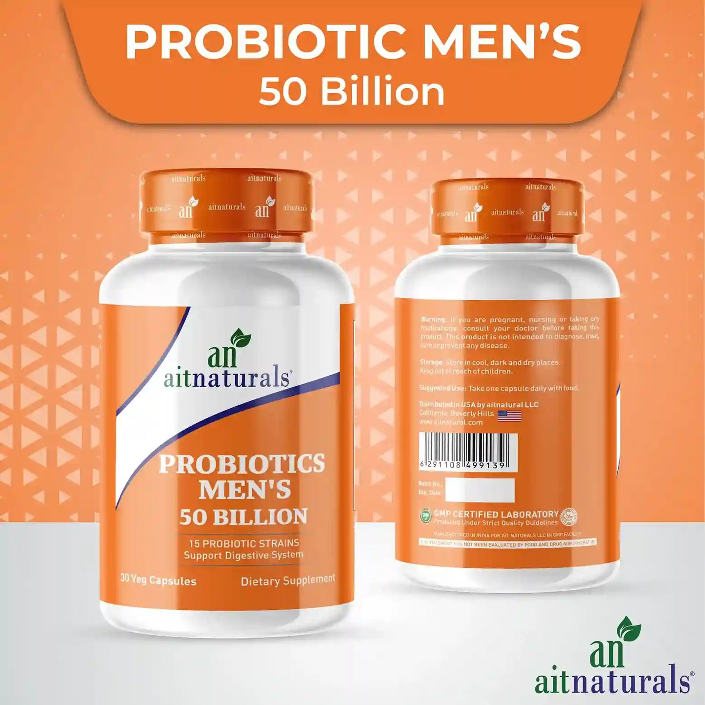 Aitnaturals Probiotics Men's - 50 Billion