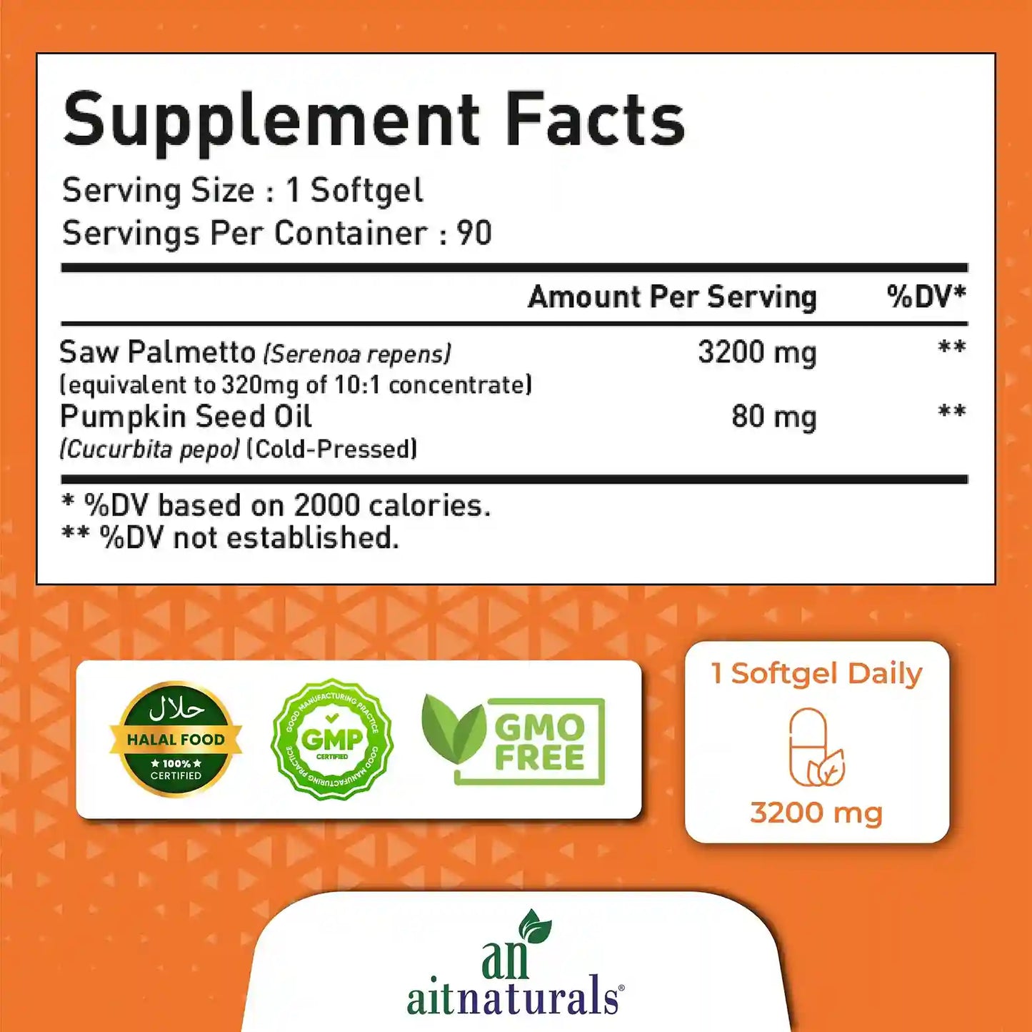 Aitnaturals Saw Palmetto Extract - 3200mg