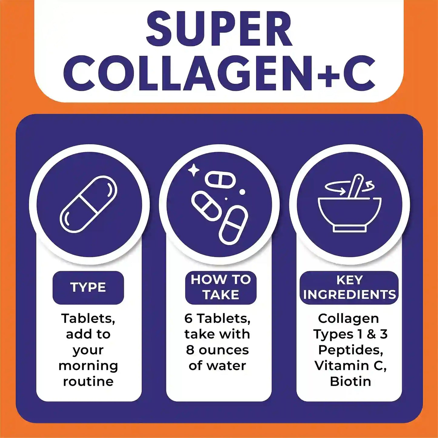 Super Collagen + Vitamin C - 250 Tablets
