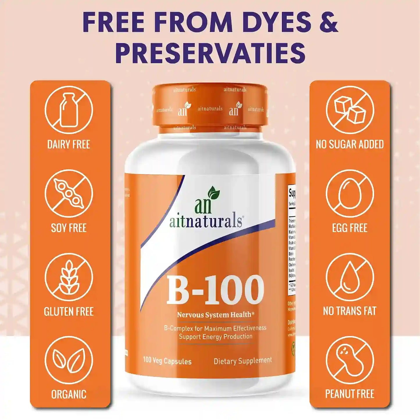 Aitnaturals B-100 - (100 Capsules)