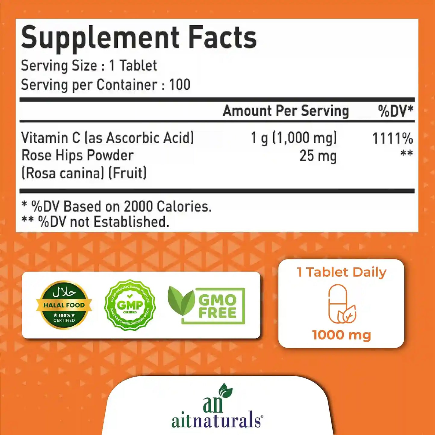 Vitamin C 1000 mg with Rosehips