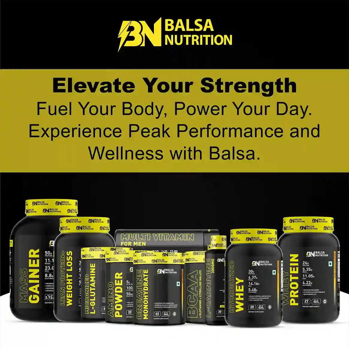Balsa Nutrition BCAA With Glutamine + Citrulline Malate Powder- 405g