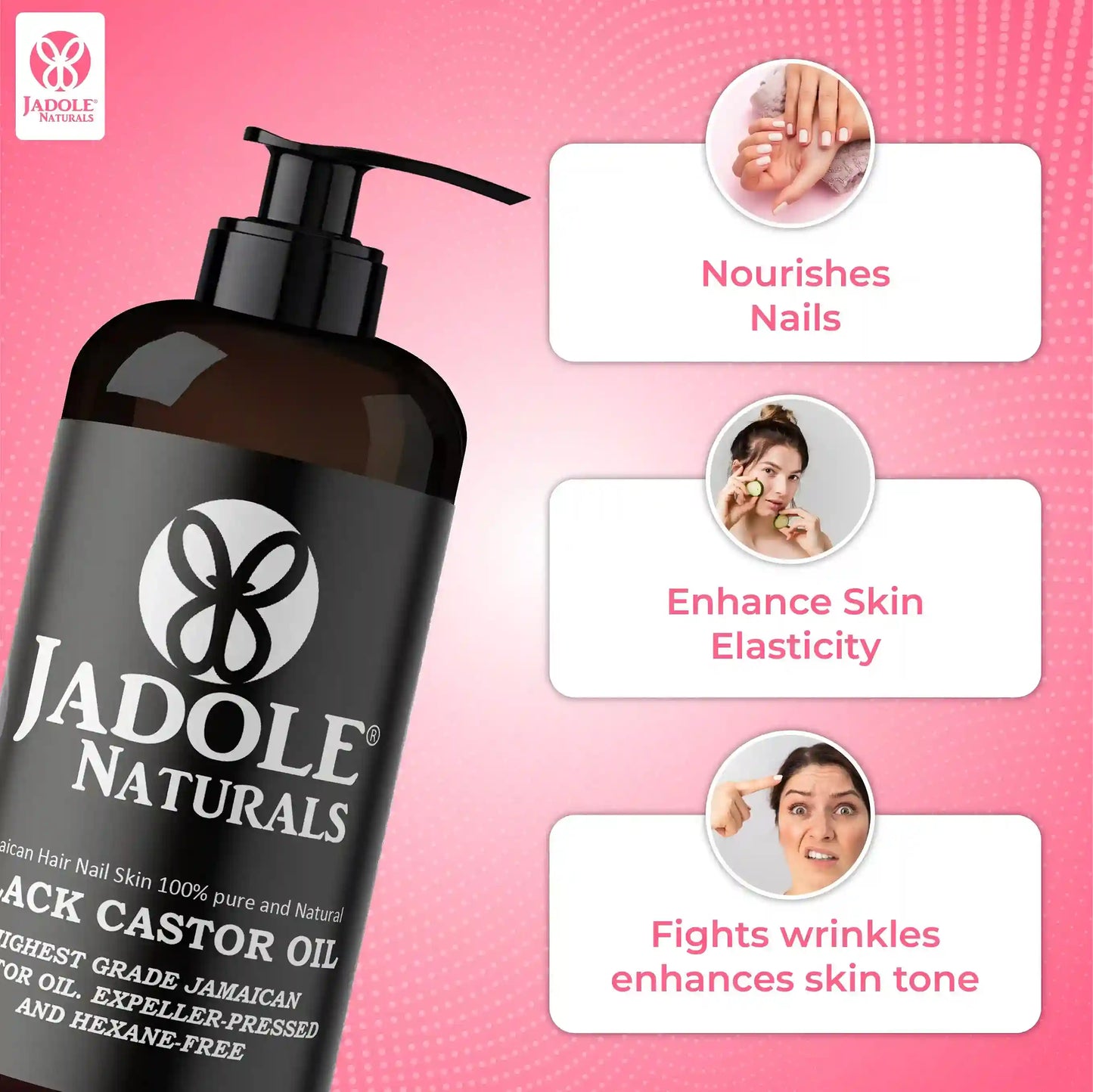 Jadole naturals Jamaican Black Castor Oil 240ml