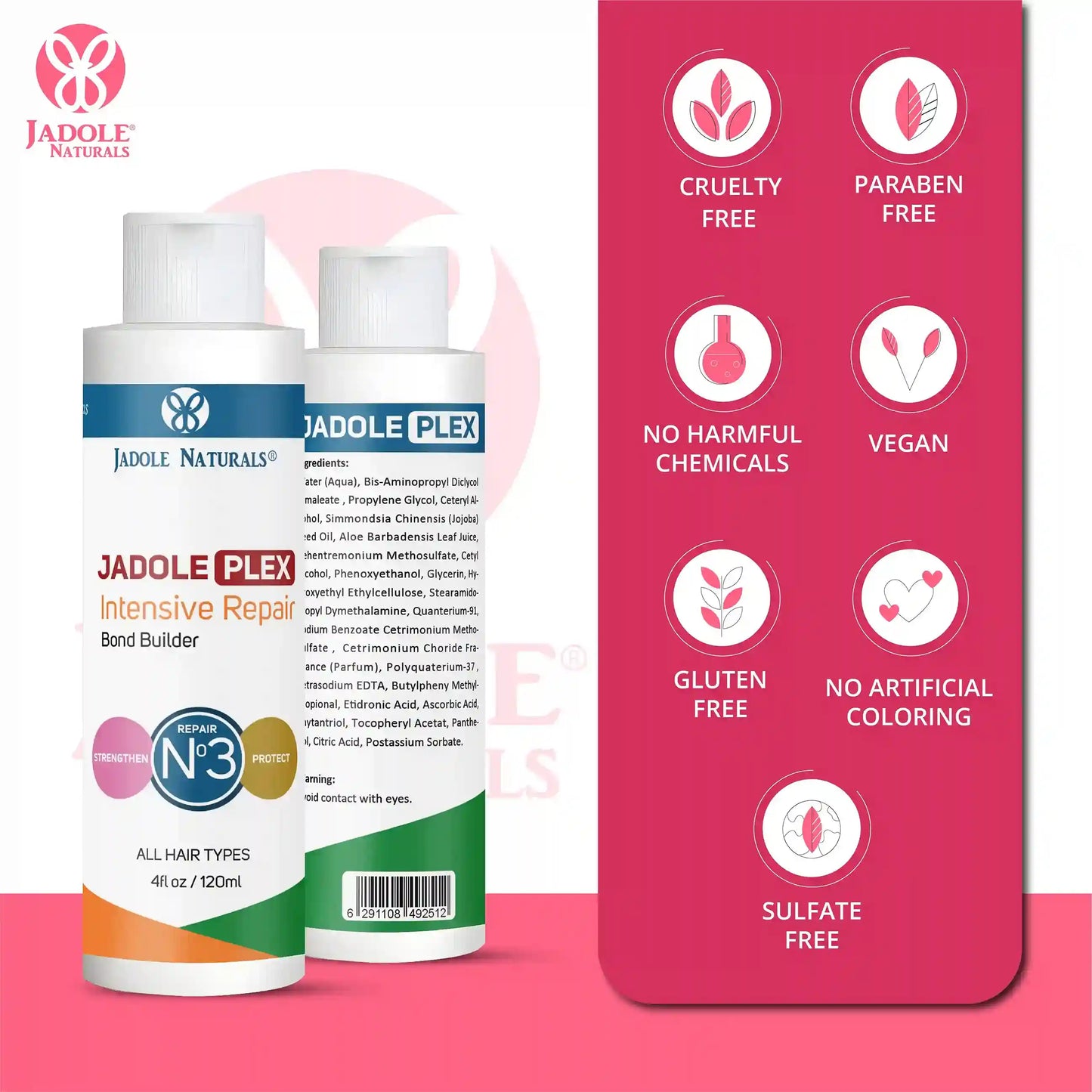 Jadole Naturals Plex Intensive Repair Bond Builder 120ml