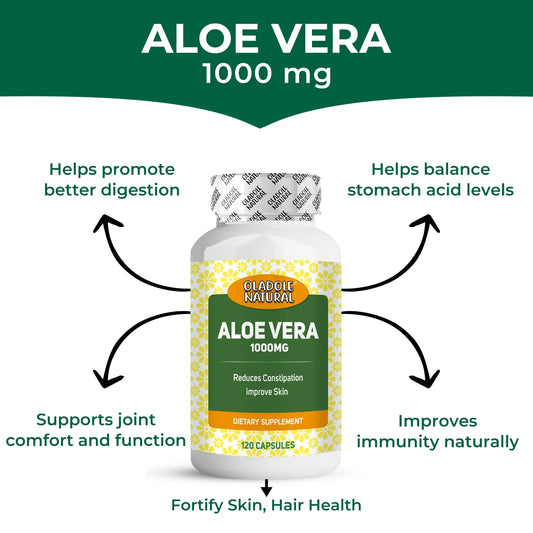 Oladole Natural Aloe Vera 1000mg 120 Capsules
